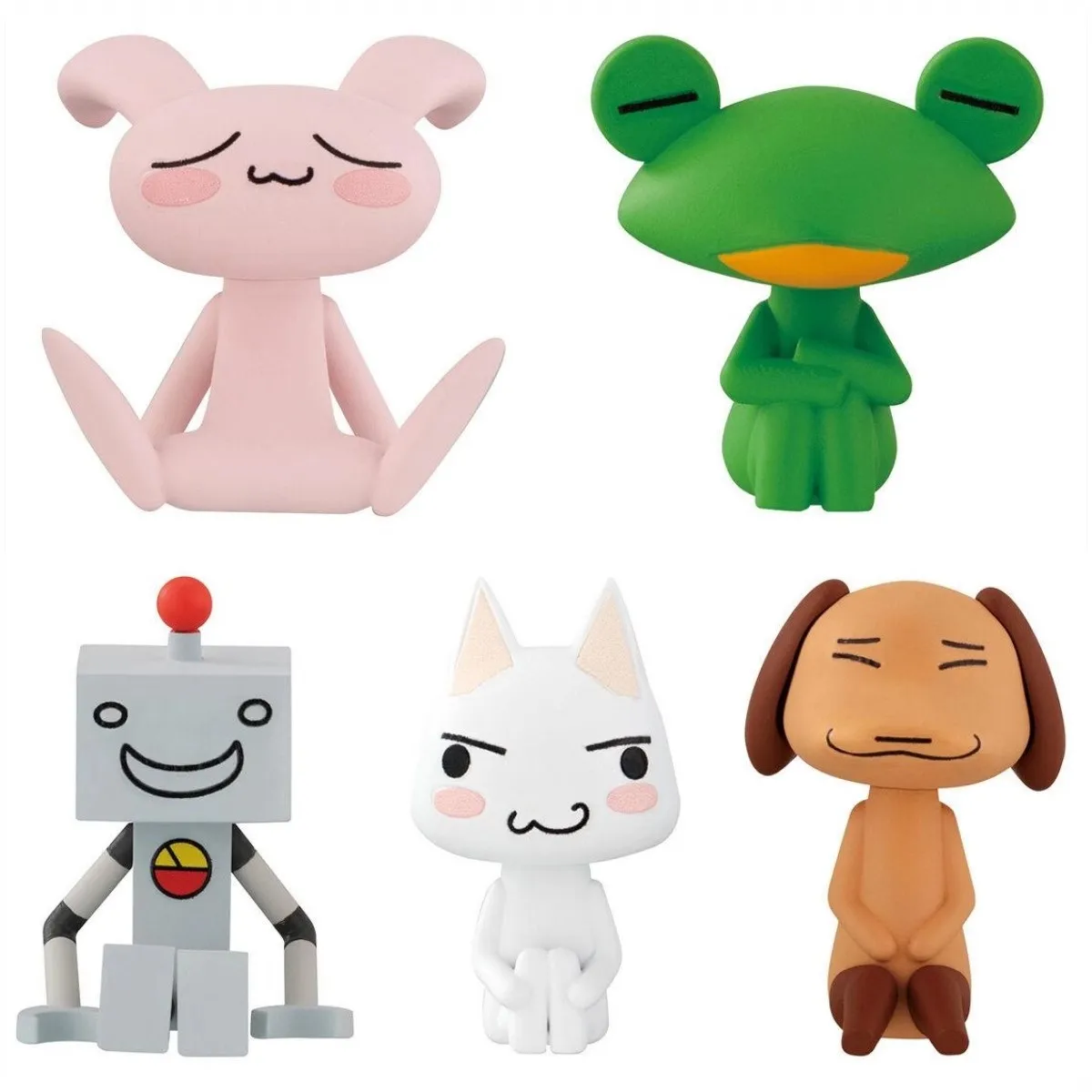 

Bandai Original 5Pcs まちぼうけ Gashapon どこでもいっしょ Toys For Kids Gift Collectible Model Ornaments