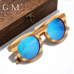 GM Years Springtime New Style Natural Bamboo Wooden Sunglasses Fashion Polarized Mirror Coating Eyewear Glasses wood box 8241