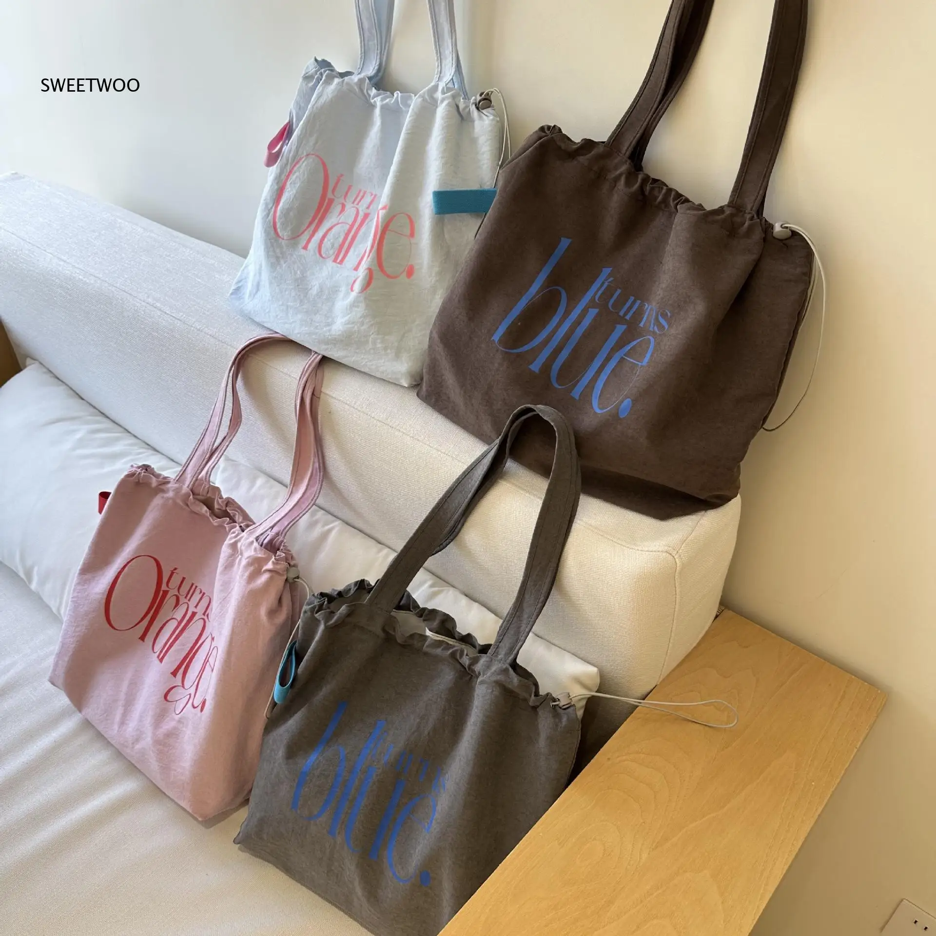 2026 Soft Fleece Drawstring Slouch Hand Bag Lightweight Foldable Multi Color Options School Picnic Travel Commute Shoulder Bag