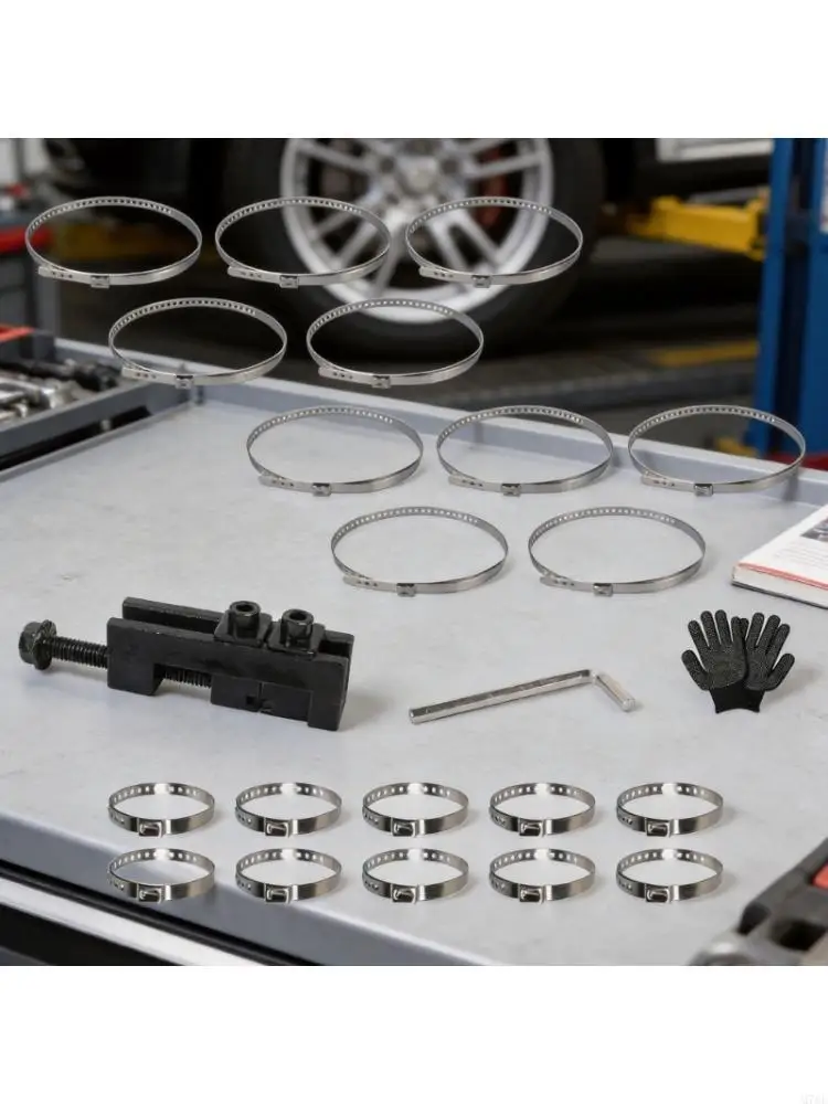 M76E Drive Shaft CV Joint Axles Boot Clamp Removal Tool Drive Shaft Clamping Tool With Wrench Hose Clamp Gloves Repairing Tool