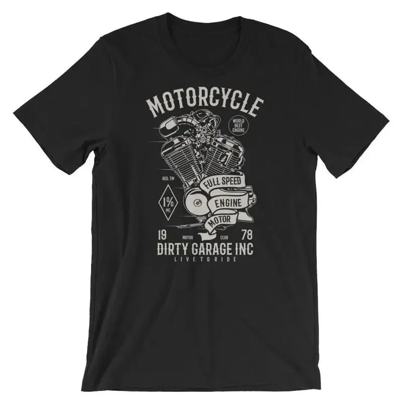 Motorcycle Full Speed Engine T Shirt 100 Cotton Premium NEW