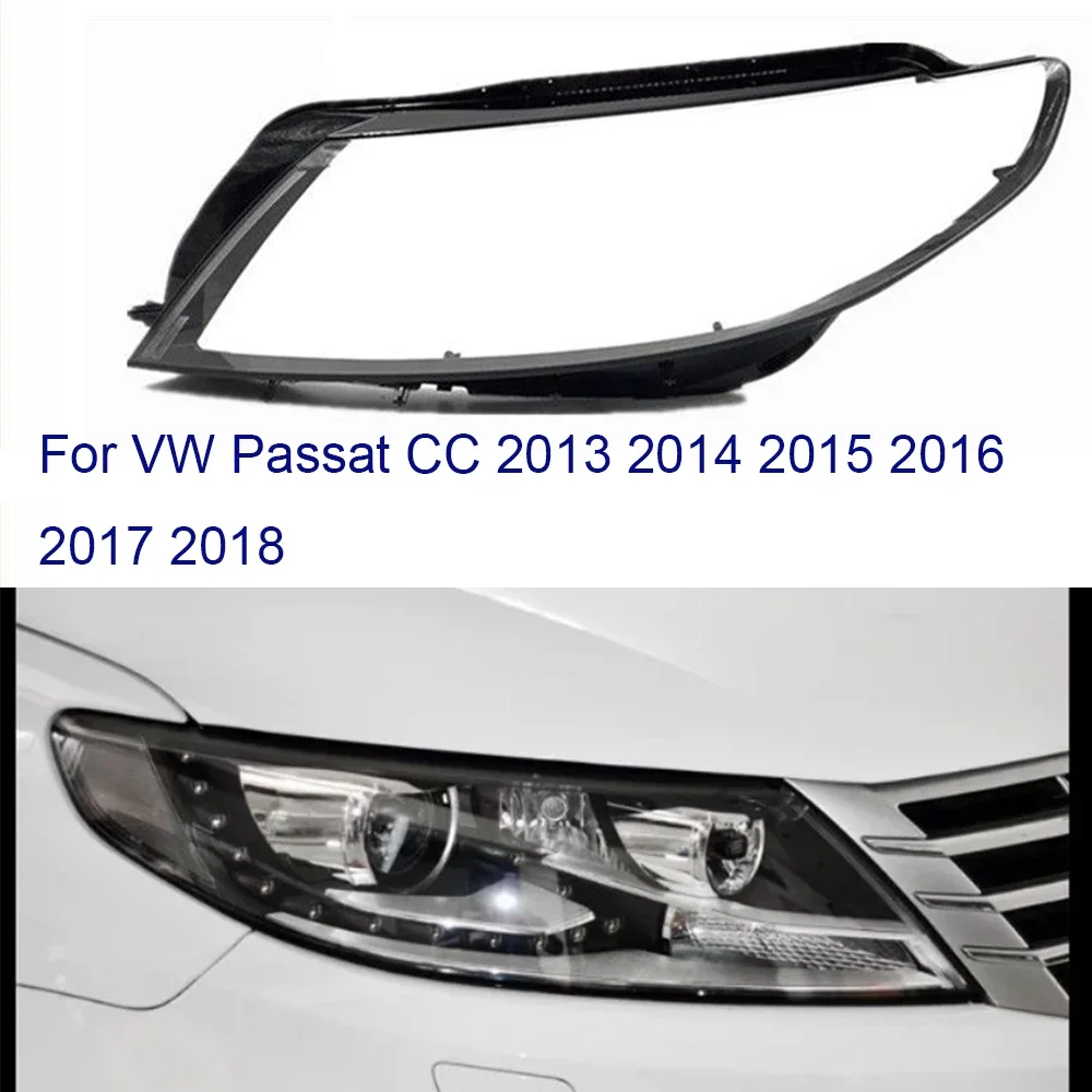 

HTTCY For Volkswagen VW Passat CC 2013 2014 2015 2016 2017 2018 Headlight Cover Lens Shell Lampcover Lampshade Headlamp housing