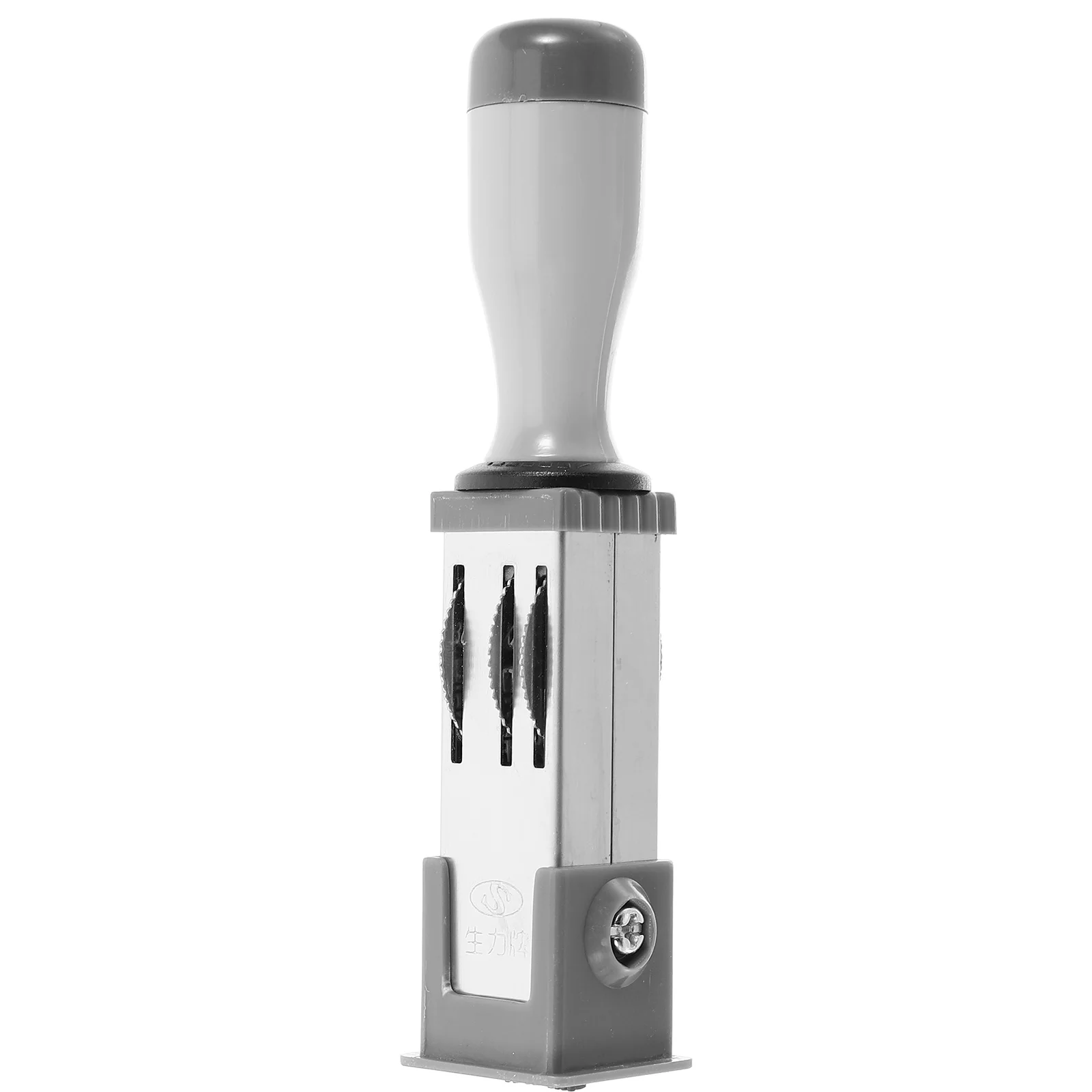 Date Stamp Material Stamper for Office Handle Time Silver Day Number Portable Rolling File Accessory