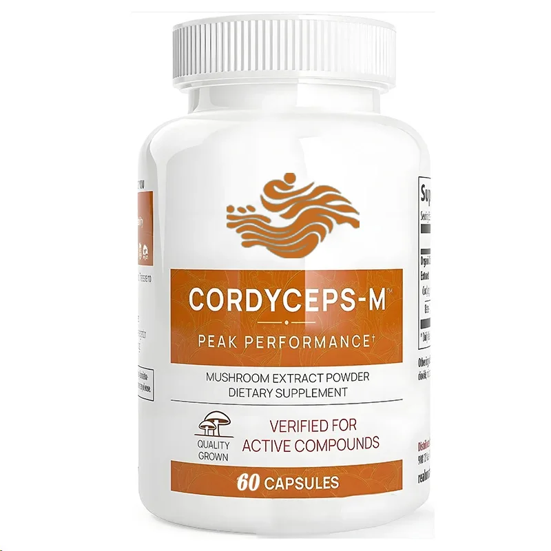 Капсулы Cordyceps Sinensis — высокопроизводительная добавка с экстрактом гриба, вегетарианская добавка с иммунитетной поддержкой, 60 капсул