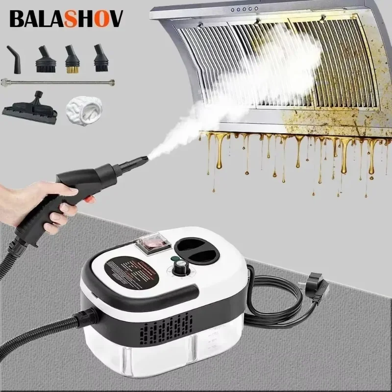

2500W Portable Steam Cleaner High Temp Steam Washing Machine for Kitchen Hood Air Conditioner Car Floor