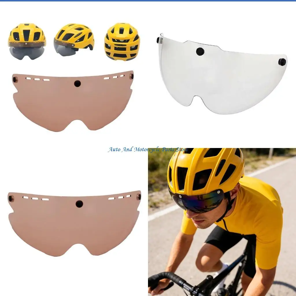 P9FD Clear Visors Lens For Motorcycle Helmets Featuring UV Shielding Anti Fog Layer And Simple Installation