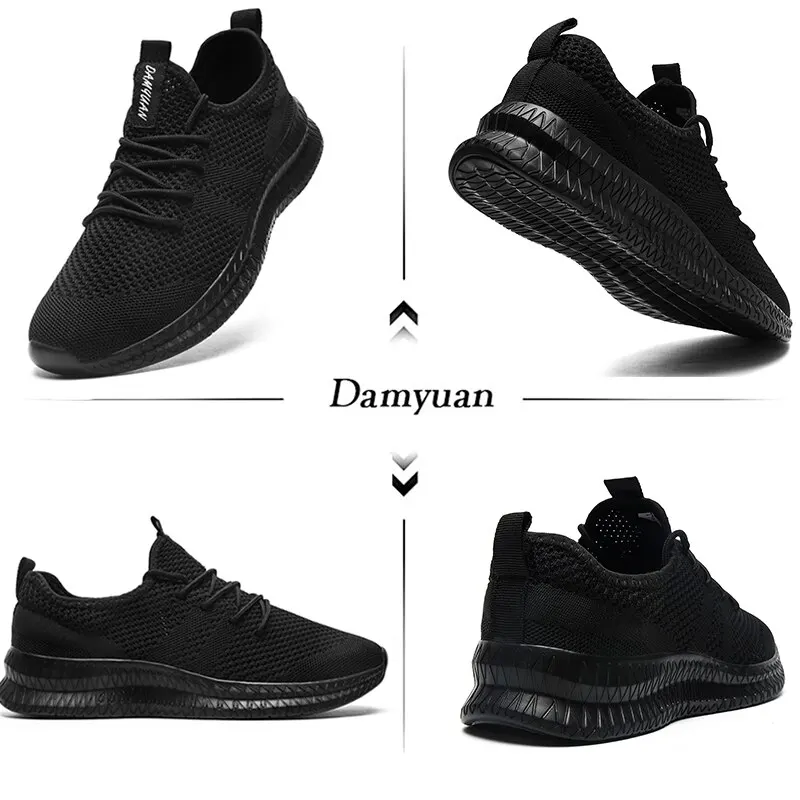 Męskie buty do biegania zasznurowane męskie buty sportowe lekkie wygodne oddychające trampki do chodzenia Tenis Masculino Zapatillas Hombre