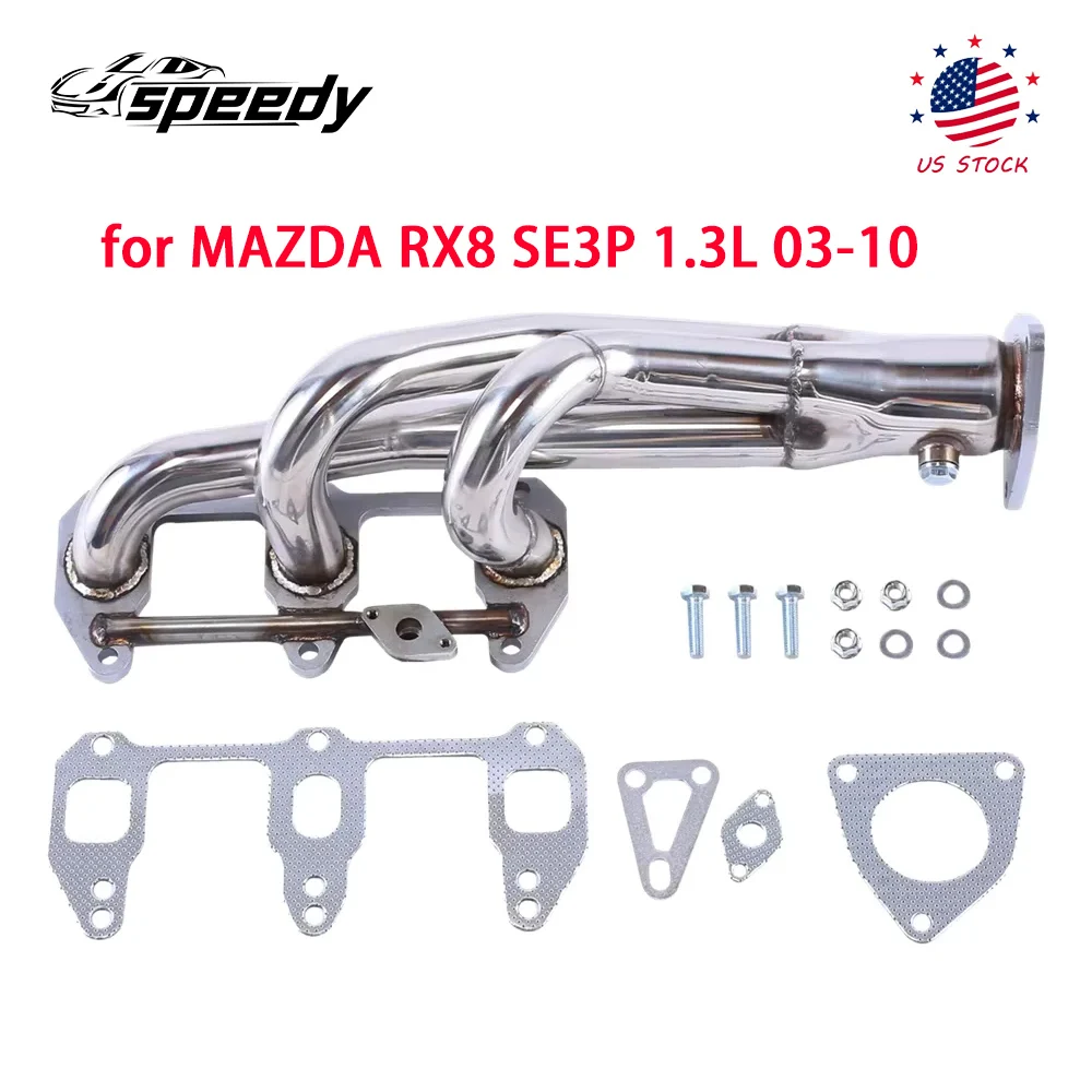 

Silver Exhaust Header for MAZDA RX8 SE3P 1.3L 03-10