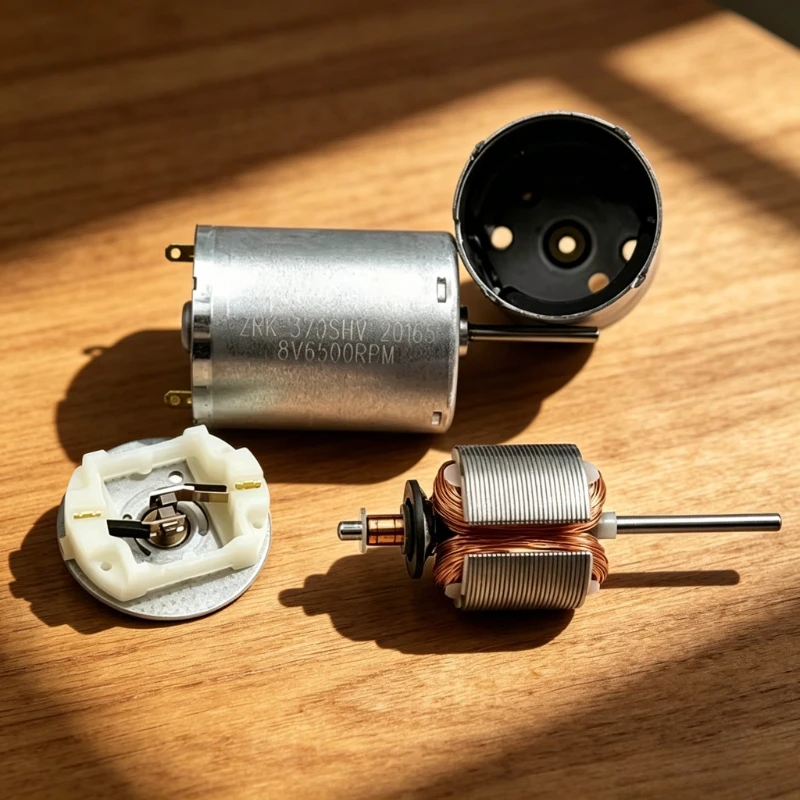 RK-370SH-20165 DC 3V-12V 9500RPM  370 Round Spindle Motor with Long Shaft  DIY Hobby Toy Model
