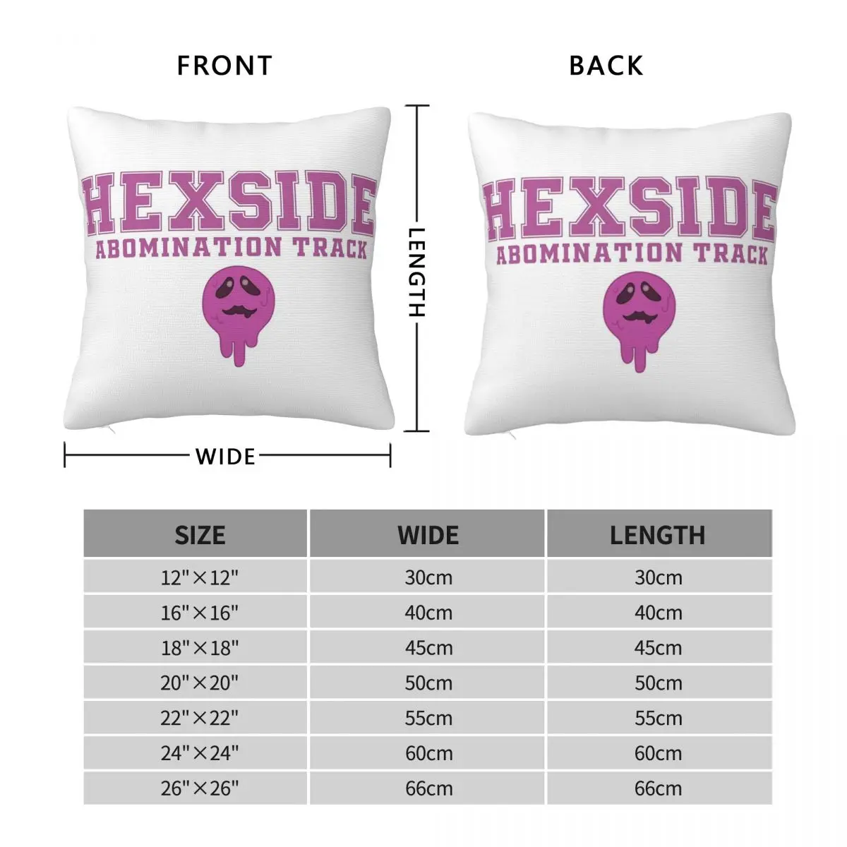 Hexside Abomination Track Square Pillowcase Pillow Cover Polyester Cushion Zip Decorative Comfort Throw Pillow for Home Bedroom