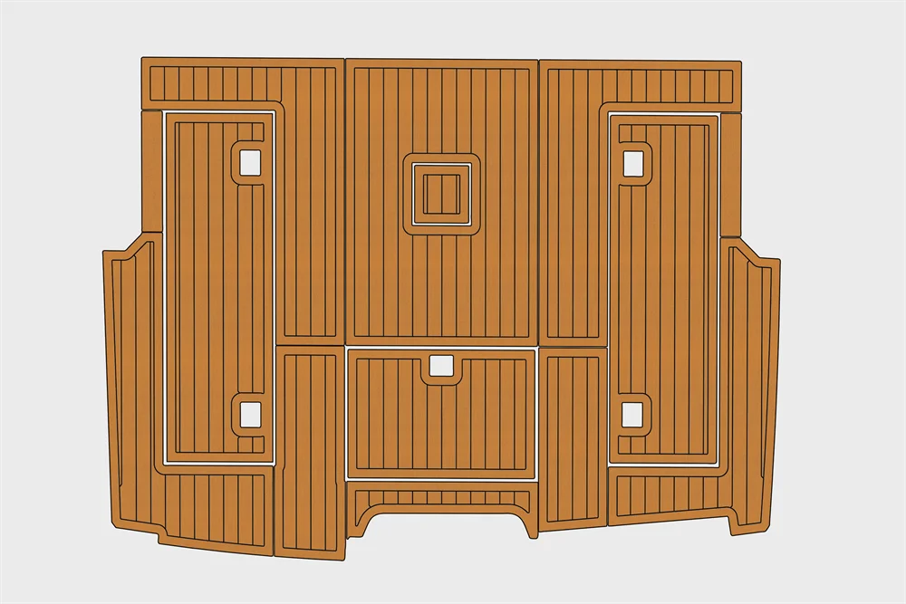 Eva foam Fuax teak seadek marine floor For 1998-2002 Cabo 35 Express Swim Platform 1/4