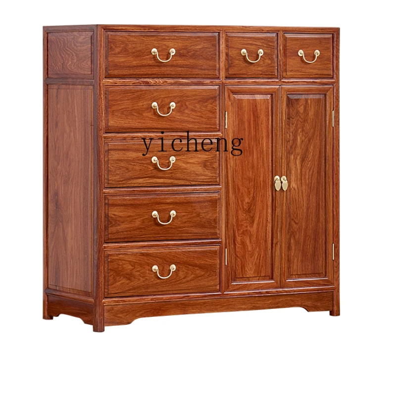 Zk Solid Wood 7-Drawer Cabinet Rosewood New Chinese Style Storage Cabinet Rosewood Bedroom Rosewood Furniture