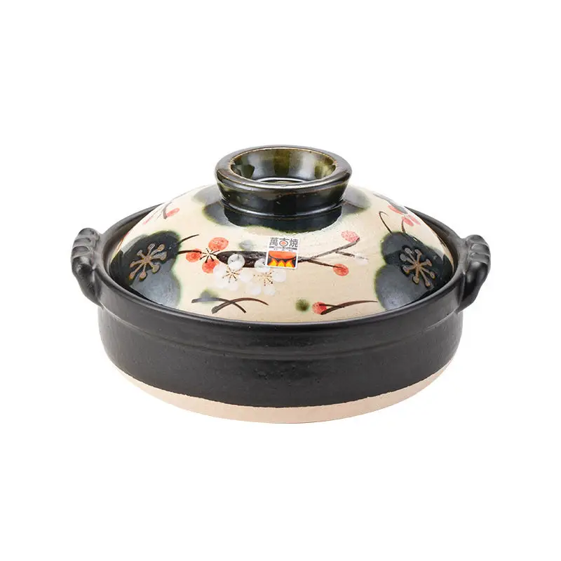 Olla de tierra Yakube, cacerola resistente a altas temperaturas y al fuego, hogar de estilo japonés, cazuela de llama abierta