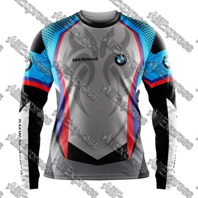 

Летняя футболка для гонок BMW для мужчин и женщин, дышащая, удобная, быстросохнущая, с длинными рукавами, спортивный костюм для верховой езды, одежда для верховой езды Motorrad