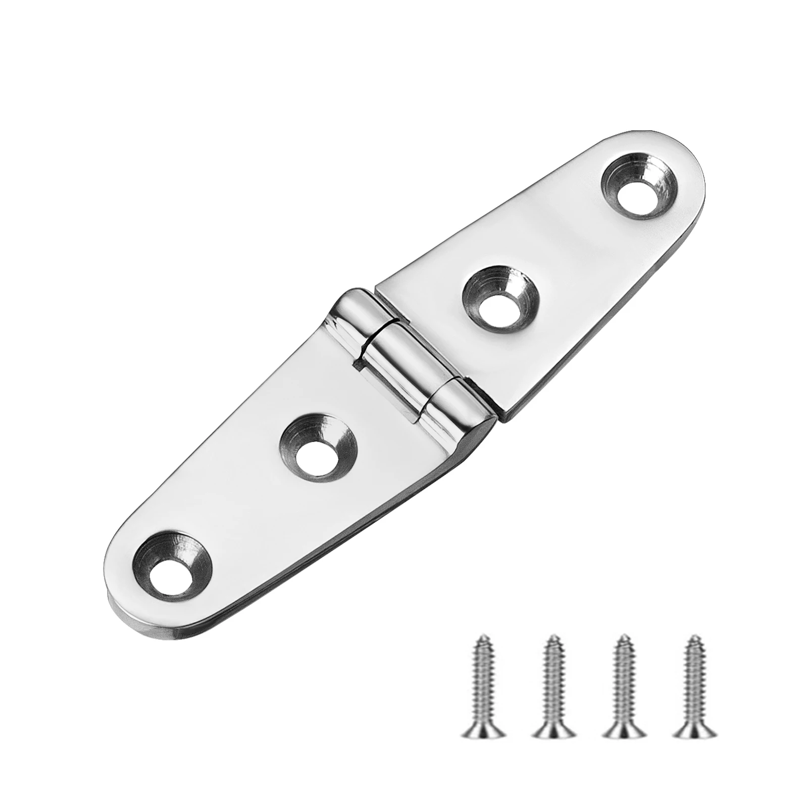 Boat Strap Hinges, Marine Hinges, 4 X 1 Inch (102 X 26 MM), 316Stainless Steel Hinges, Metal Hinges, with Screws (1 PCS)