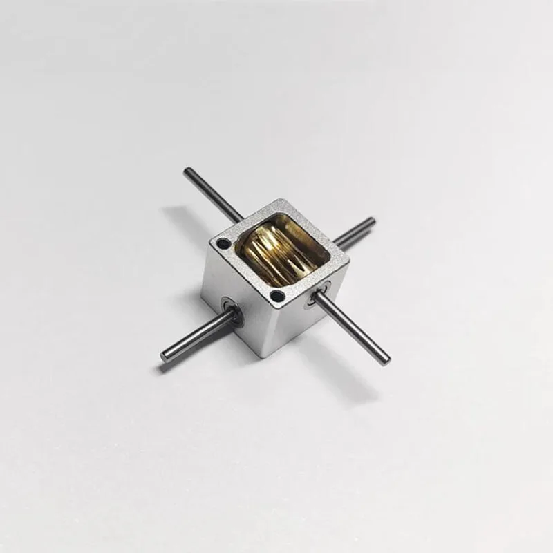 Mini Right Angle Steering Gear 90 Degree Reduction Worm Gearbox with Commutator Micro Transmission Box for DIY Robotics