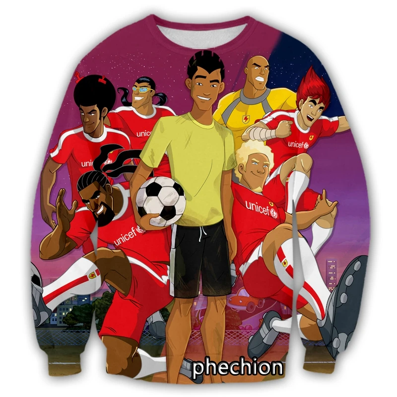 phechion New Fashion Men/Women Supa Strikas 3D Print Casual Sweatshirt Streetwear Men Loose Sporting Sweatshirt G54