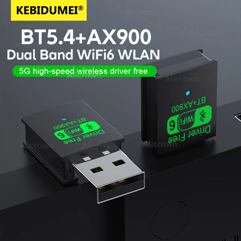 

New AX900 USB WiFi 6 Bluetooth 5.4 Adapter 2in1 Dongle Dual Band 2.4G&5GHz USB Network Wireless Wlan Receiver For Win 10/11