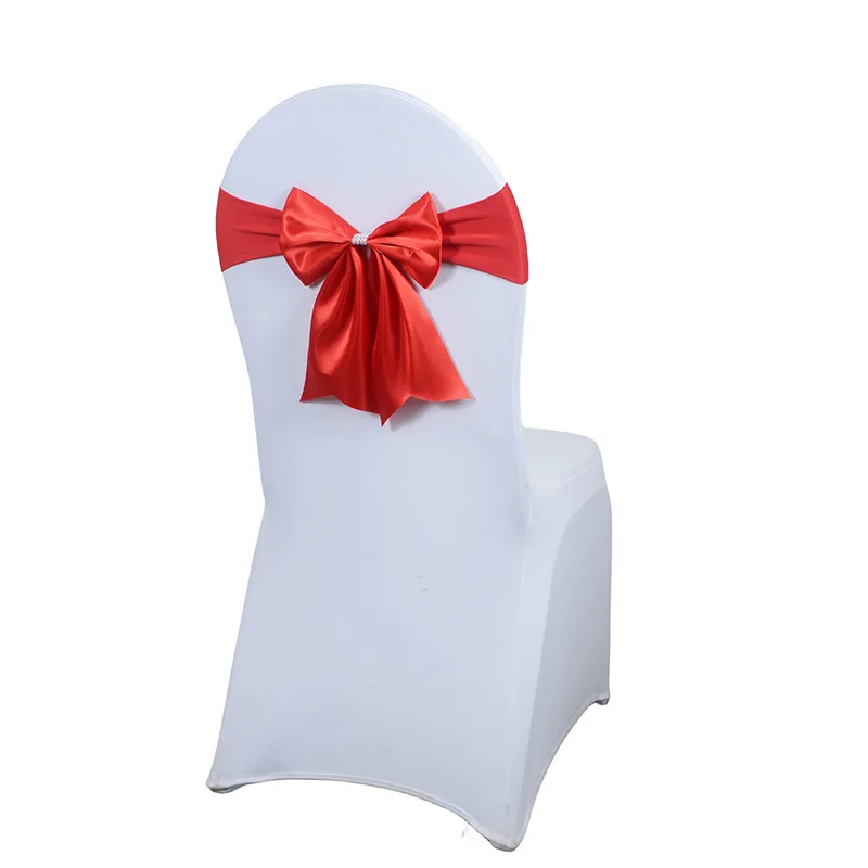 Elegant Golden Chair Sashes - Luxurious Bow Ties for Wedding, Youngsters Shower, Banquet, Restaurant & Hotel Folding Chairs