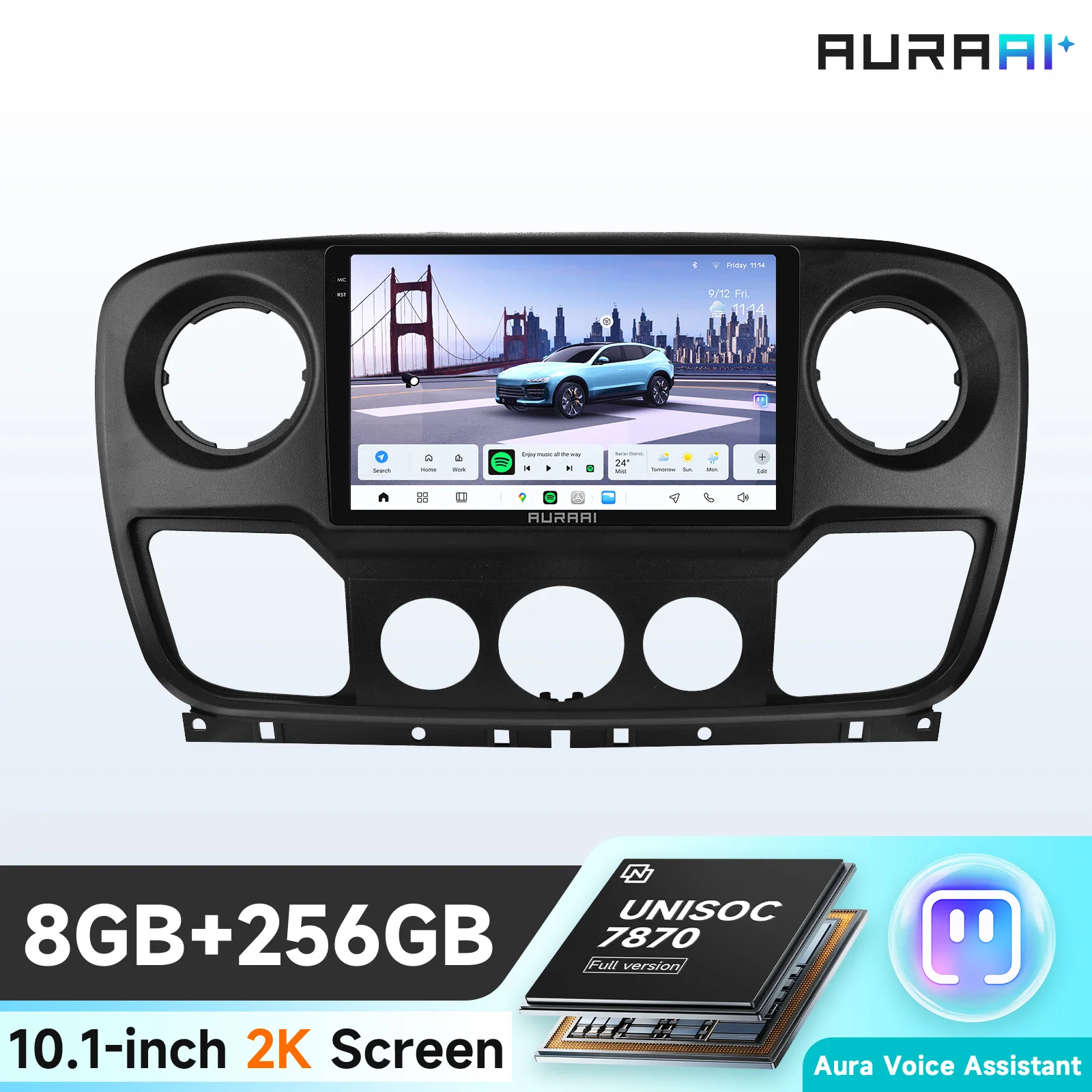 Hizpo 13,1''autoradio voor Nissan NV400 2010-2019 voor Opel Movano voor Renault Master III 3 2011-2021 Carplay Android Auto Multimedia Speler Stereo 4G Auto Intelligent Systeem AI Voice Smart QLED
