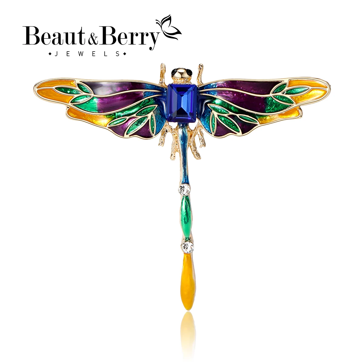 Luxury Crystal Dragonfly Brooches for Women Unisex Insect Pins Multi-color Available Casual Party Accessories Gifts