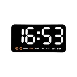 Orologio da parete digitale Temperatura Data Settimana DST Snooze Controllo vocale Orologio da tavolo grande 12/24 ore Doppio allarme Orologio a LED a parete