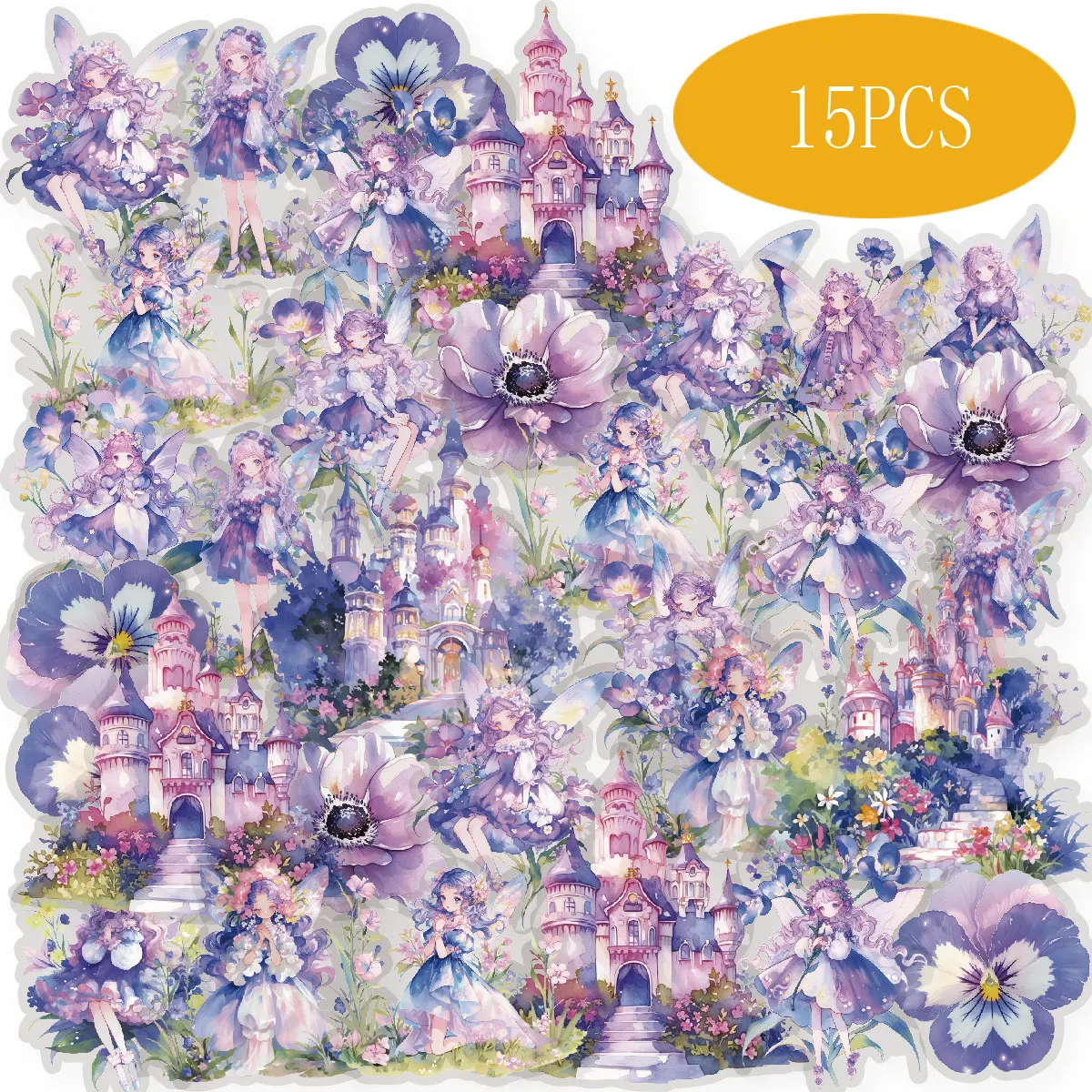 

Etori Life Fantasy Castle Flower Spirit Roland Elf с замком мечты Ретро узор Наклейки для домашних животных для тетрадей, наклейки для телефона, упаковка в подарочной коробке, украшение комнаты, студенческие канцелярские принадлежности, детские наклейки, 