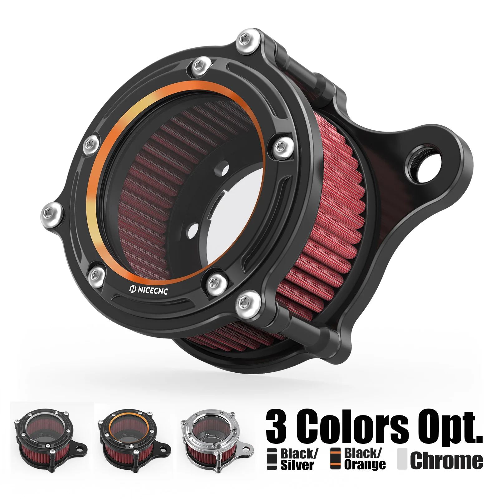 

For Harley Forty Eight XL1200X 2010-2015 Air Filter Cleaner Kit Iron 883 XL883N 09-14 Iron1200 XL1200NS 18-21 Sportster 883 1200