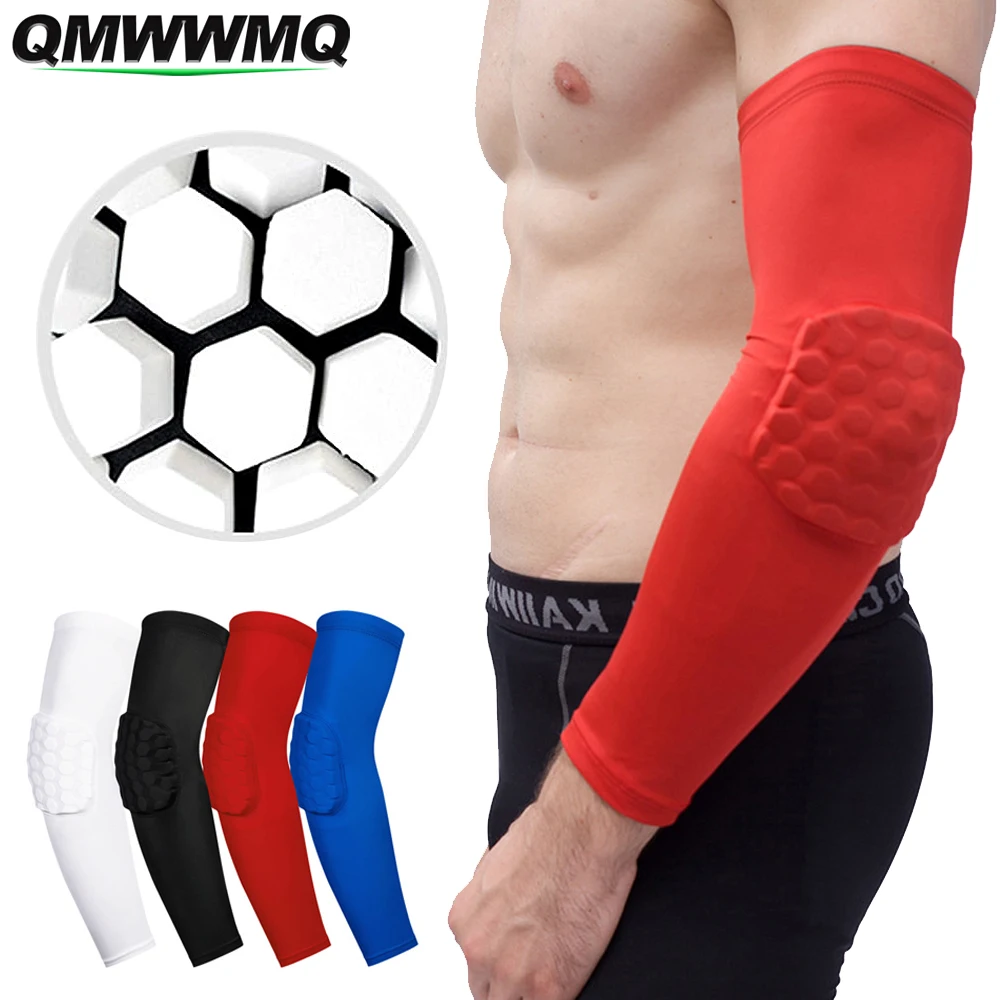 1Pcs/2Pcs Elbow Pads with Padded Compression Shield Shape Arm Sleeves for Protection - Suitable for Basketball, Volleyball