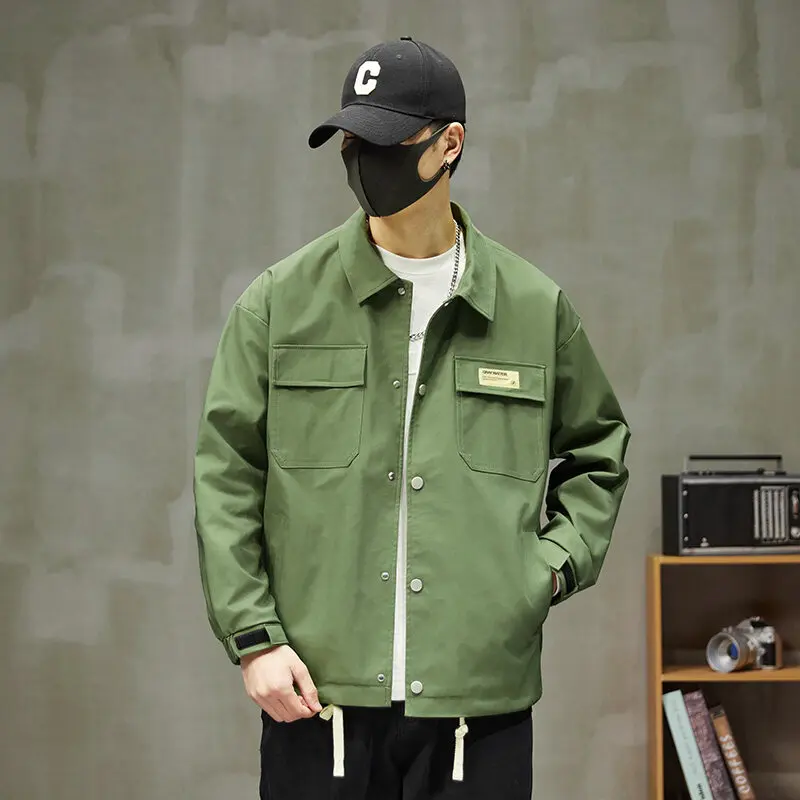 

Men's Oversized Utility Jacket - Drop Shoulder Streetwear Essential Multi-Pocket Military Inspired S-XXXL Summer Collection