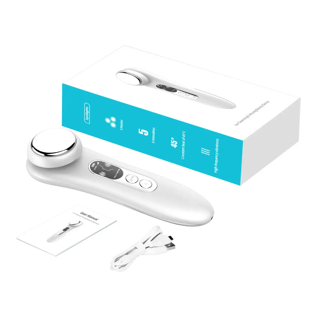 マイクロカレントマッサージャー スキンケアツール 色素沈着除去 くま取り イオン導入＆排出療法 振動 フェイシャルスパマッサージャー