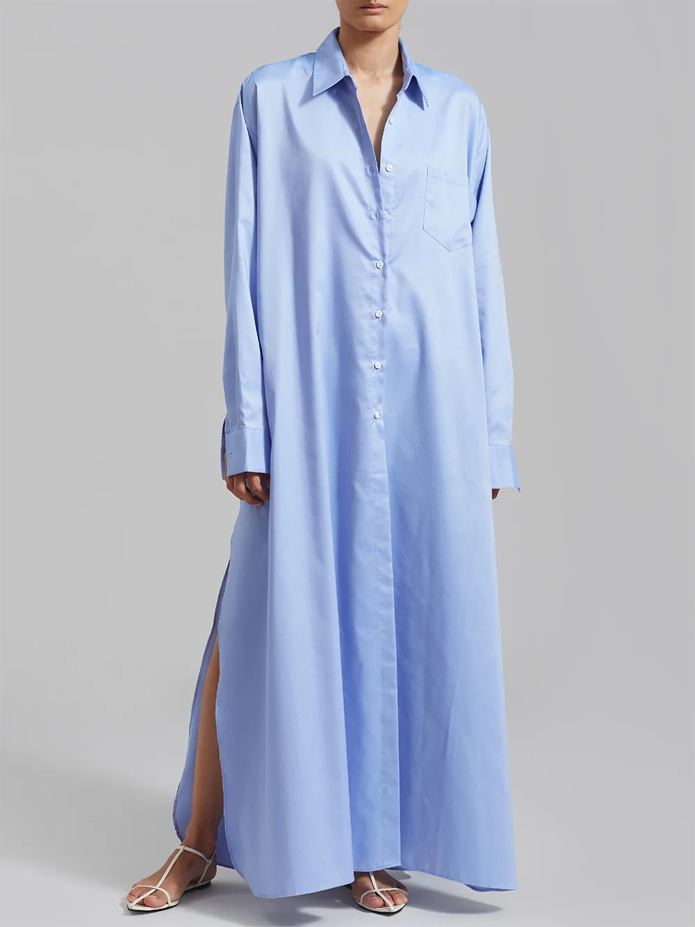 

Parc Fee Casual Loose White Linen Women's Dress 2025 Fashion Lapel Long Sleeve Ankle Length Dresses Elegant Classic Female Dress