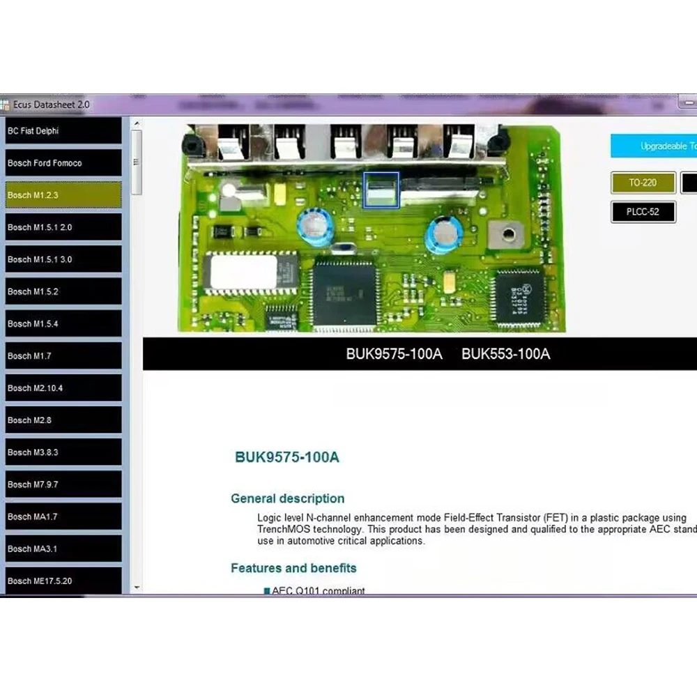 Ecu Ecus Datasheet Software With License Key for Fiat for Delphi for Bosch for Ford for Mercedes Chevro-let PS-A Car Repair Tool