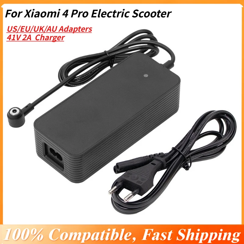 

Быстрое безопасное зарядное устройство для электрического скутера Xiaomi 4 Pro, 41 В, 2 А с сертифицированными адаптерами США/ЕС/Великобритании/Австралии, качество OEM