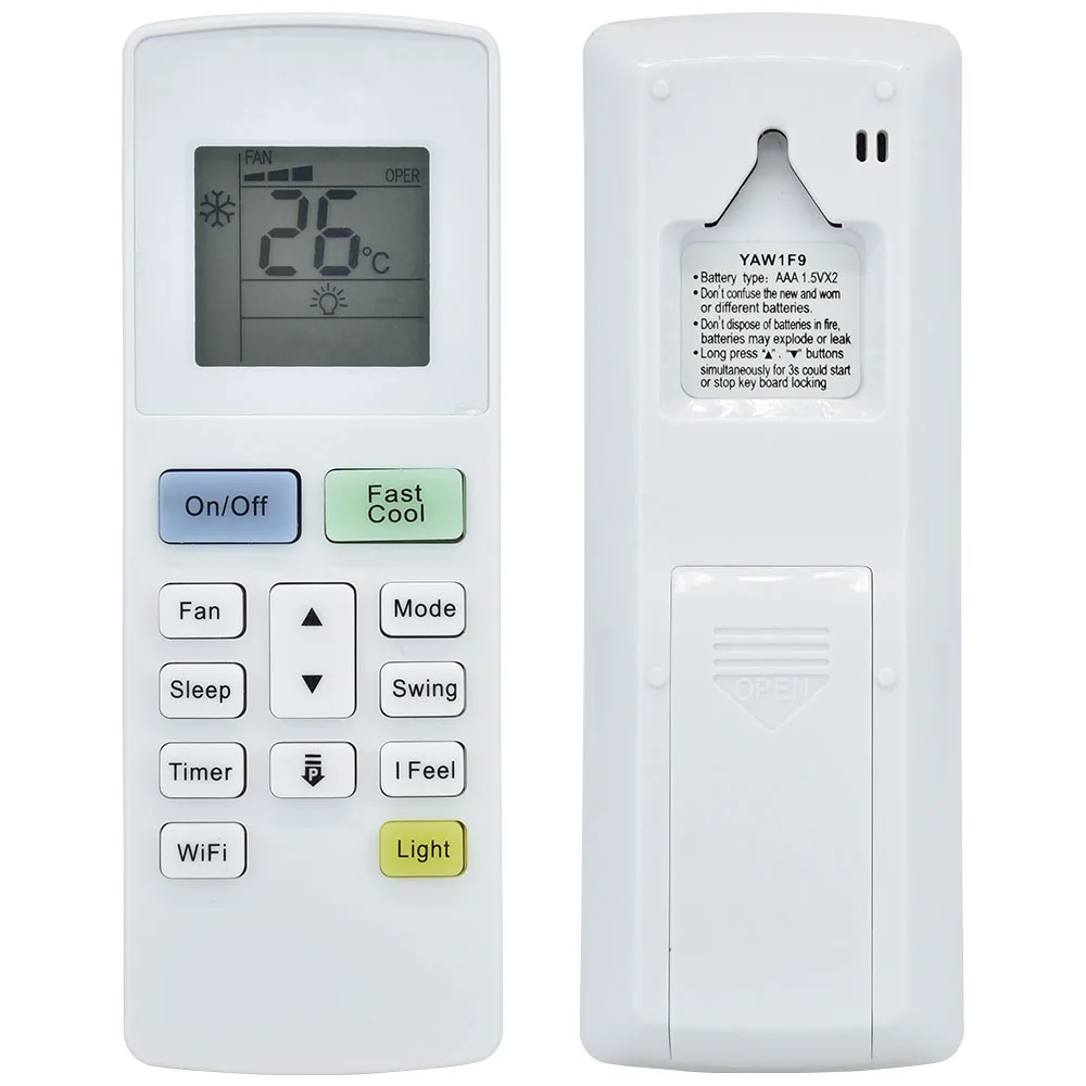 NEW YAW1F9  YAW1F Fit For GREE A/C Air Conditioning Remote Control Air ConditionerYAW1F4 cool and heat English