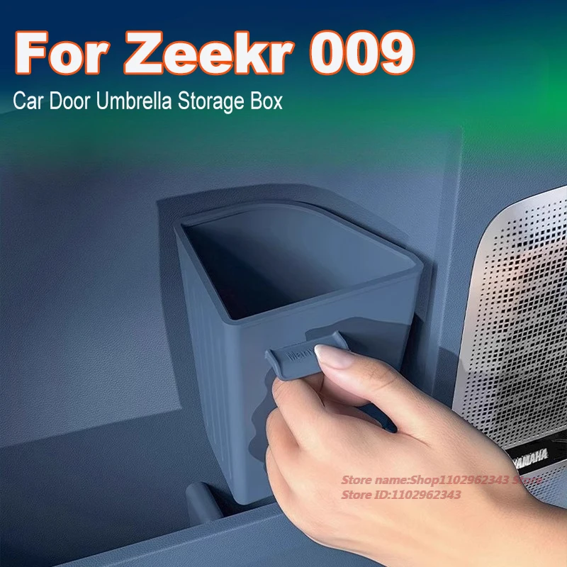 

For Zeekr 009 24-25 Car Door Umbrella Storage Box Silicone Car Trash Can Waterproof Storage Bag Car Interior Modified Accessory