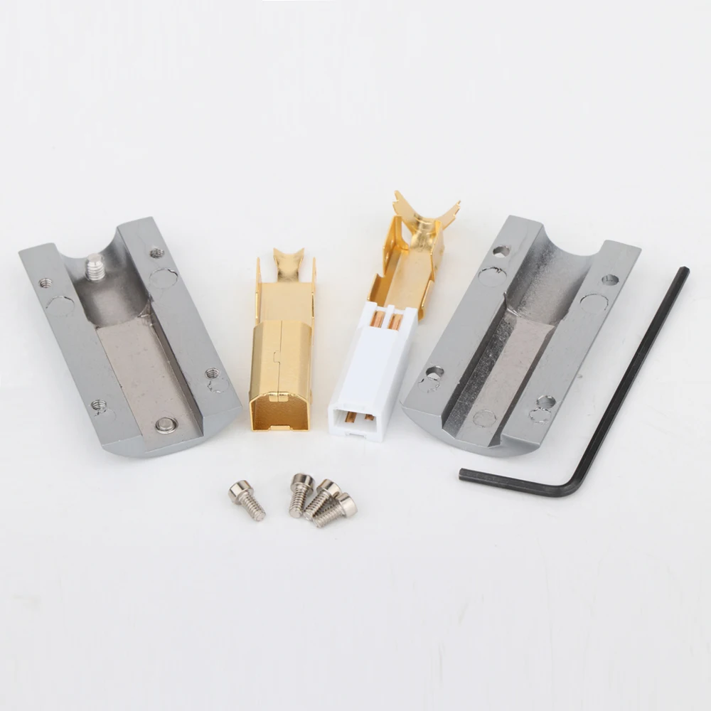 Phosphor Bronze Plated 24K Gold USB A USB B Connector Jack Tail Sockect Connector Port Sockect For HiFi Audio Decoder DAC