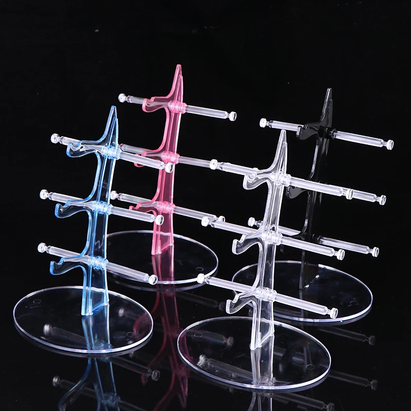 1 Pcs 3Pair Sunglasses Glasses Fashion Acrylic Show Rack Counter Eyeglasses Display Stand Holder Transparent Hot Organizer