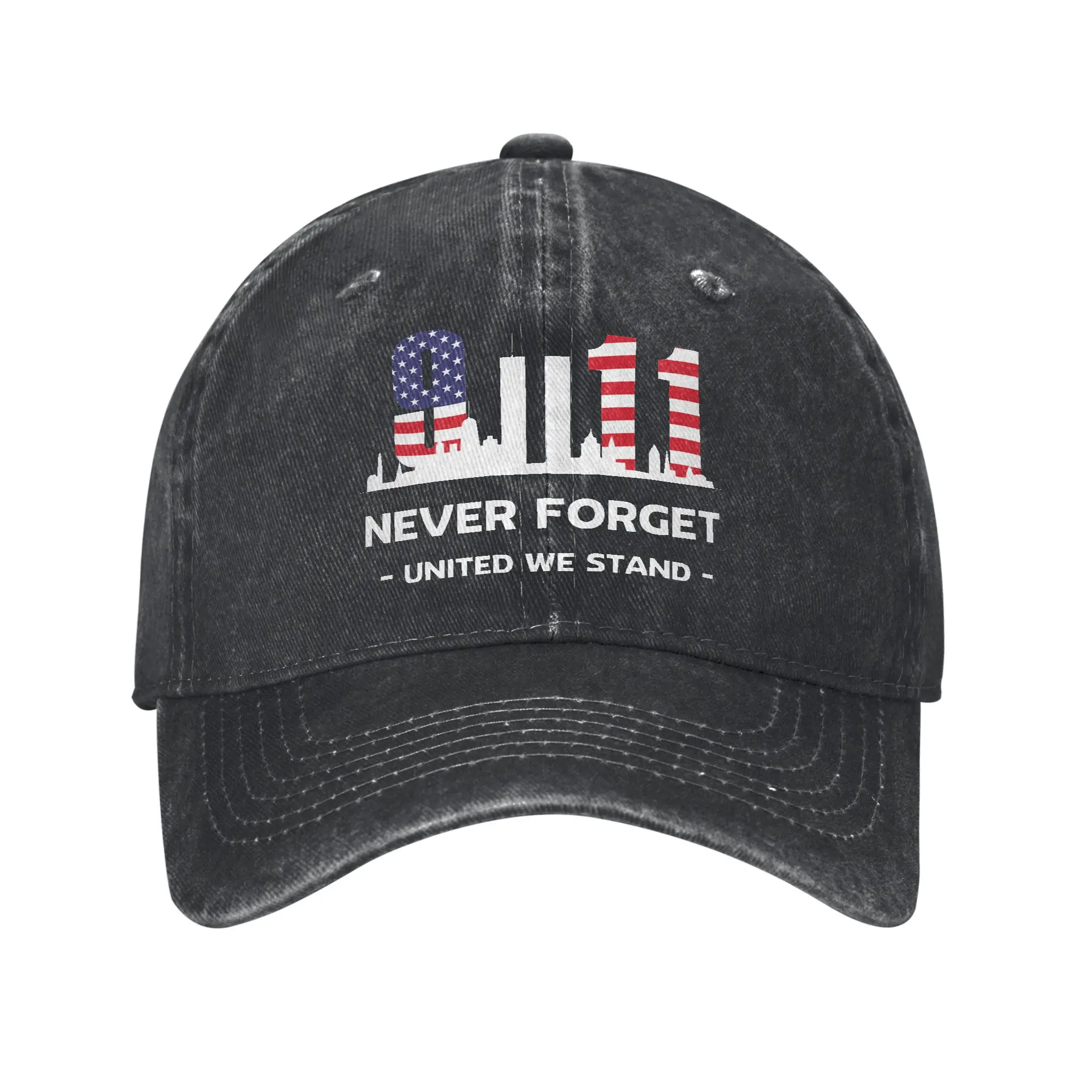 Never Forget September 11 2001 Memorial Day American Flag Casual Baseball Cap  Outdoor Gym Trucker Hat Spring Dropshipping Caps