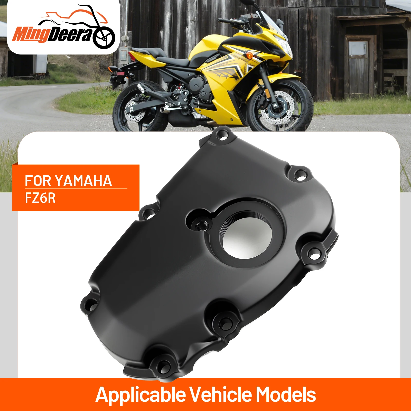 

Крышка двигателя мотоцикла, корпус статора, подходит для Yamaha FZ6R FZ 6R 2009-2016 2010 2011, прочная алюминиевая конструкция с прокладкой