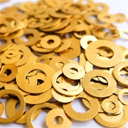 50pcs/lot Folding Knife DIY Making Accessories Flat Gasket Brass Washers Metal Gasket Ring Cushion Ring Pad Copper Protection