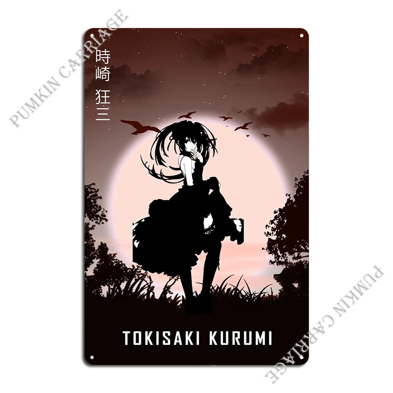 Tokisaki Kurumi Metal Sign Garage Wall Cave Home Sign Tin Sign Poster