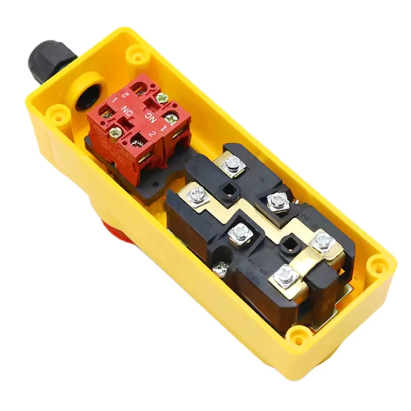 Waterproof COP-21H Lifting Button Control Box with Safety Emergency Stop Push Button Switch for 2.2KW 250V Electric Hoist Crane view 3