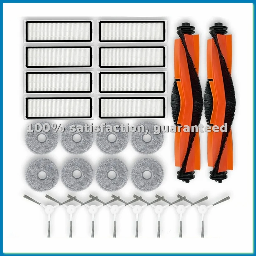 

Запасные части и аксессуары для робота-пылесоса Mop 3S B108CN / B113CN: основная и боковые щетки, HEPA-фильтр, салфетки для влажной уборки - ABRM