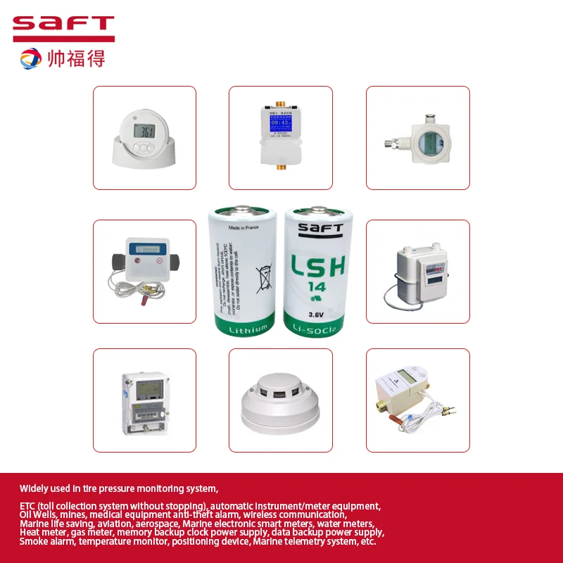 Imagem -03 - Saft Lsh14 3.6v 5800mah c Alta Ampliação Bateria de Lítio Primária para Plc Controle Industrial Máquina-ferramenta Cnc Gps Locator