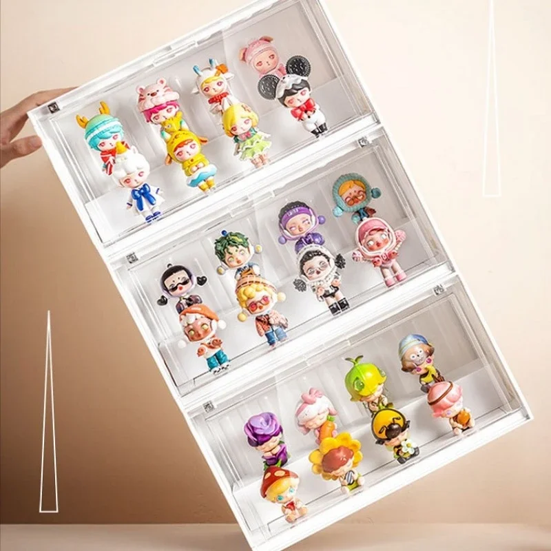 35x17x20cm Capacity Blind Action Figures Display Container Transparent Model Collectible Showcase Collectible Dust-proof Toy Box