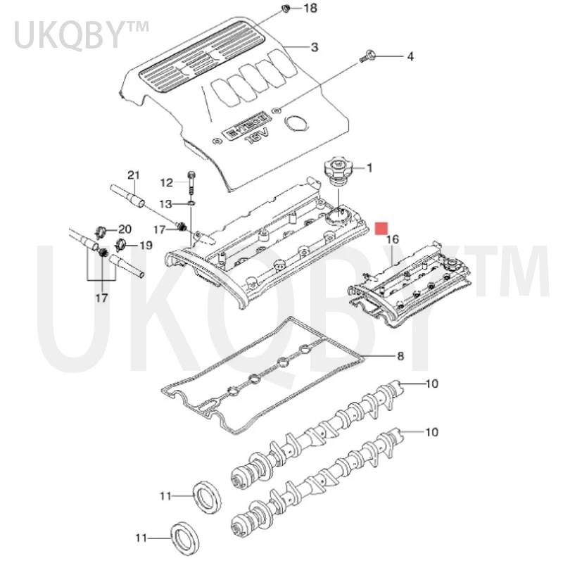 apply Fo rd Engine hood valve cover aluminum 96495285