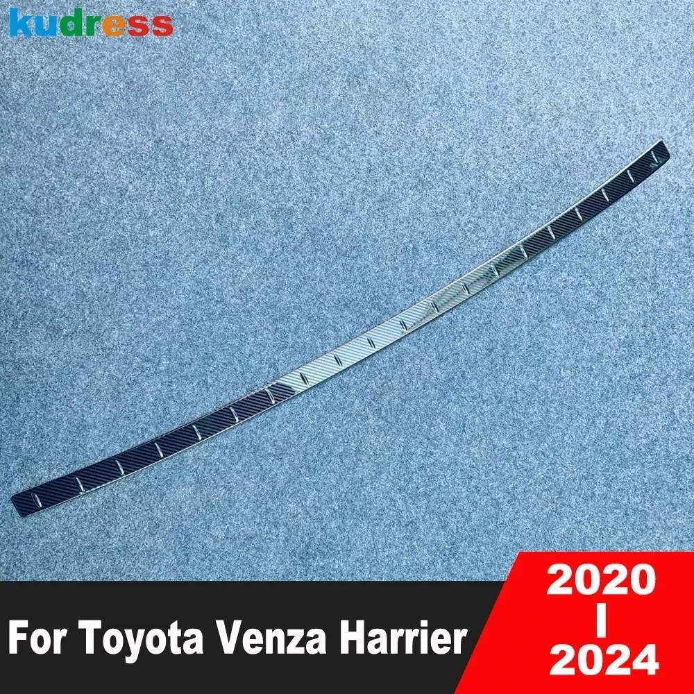 Rear Trunk Bumper Cover Trim For Toyota Venza Harrier 2020-2022 2023 2024 Steel Tail Gate Door Sill Plate Guard Car Accessories