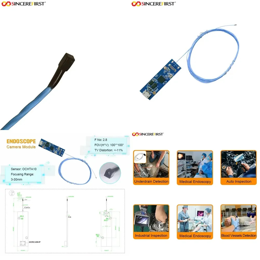 

Mini 0.9mm OCHTA10 Sensor Industrial Medical Flexible Camera Module For View And Record Images
