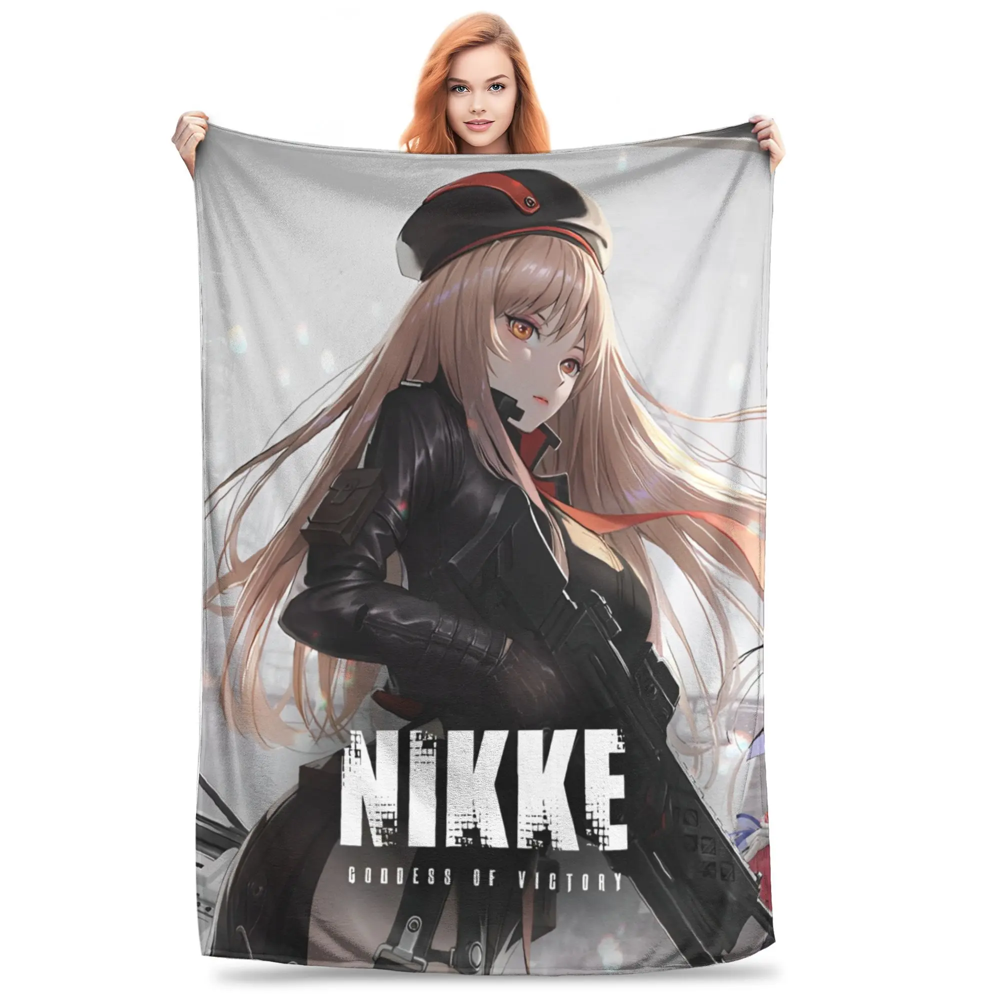

Comfortable Goddess of Victory: Nikke DORO Doll Blanket Merch Sofa Decorative Throw Blanket Super Warm Flannel for Travel